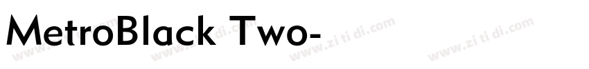 MetroBlack Two字体转换